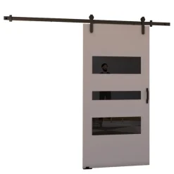 Drzwi Przesuwne>przesuwne.com Szare naścienne drzwi przesuwne do pokoju 70 cm VASTO szary