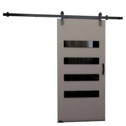 Drzwi Przesuwne>przesuwne.com Szare nowoczesne drzwi przesuwne do garderoby 70 cm CRISTO szary