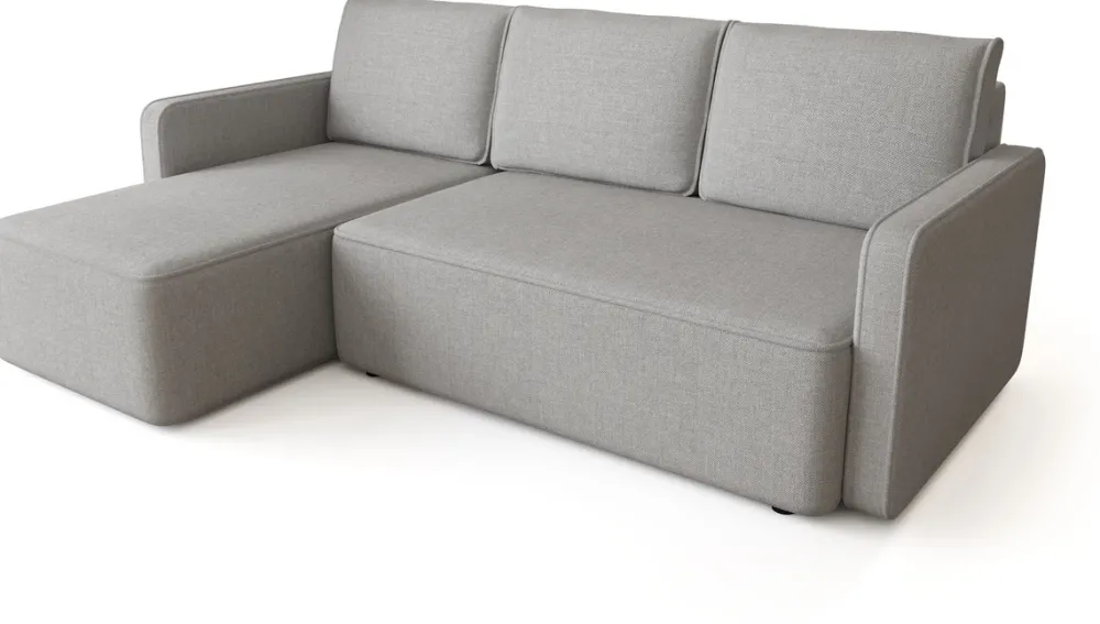 Meble Dla Dzieci|Meble Młodzieżowe>BROMARKT Szary mały narożnik z funkcją spania do salonu QULIO pojemnik