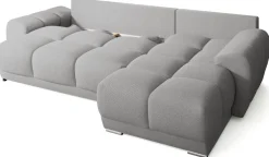 Narożniki>BROMARKT Szary narożnik do salonu NUBES z funkcją spania