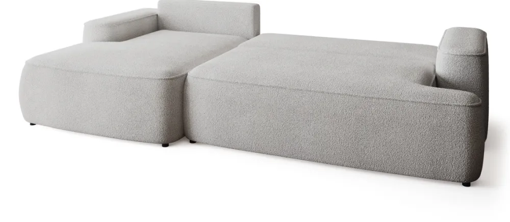 Meble Dla Dzieci|Narożniki>BROMARKT Szary narożnik do salonu z funkcją spania CARMELLO boucle