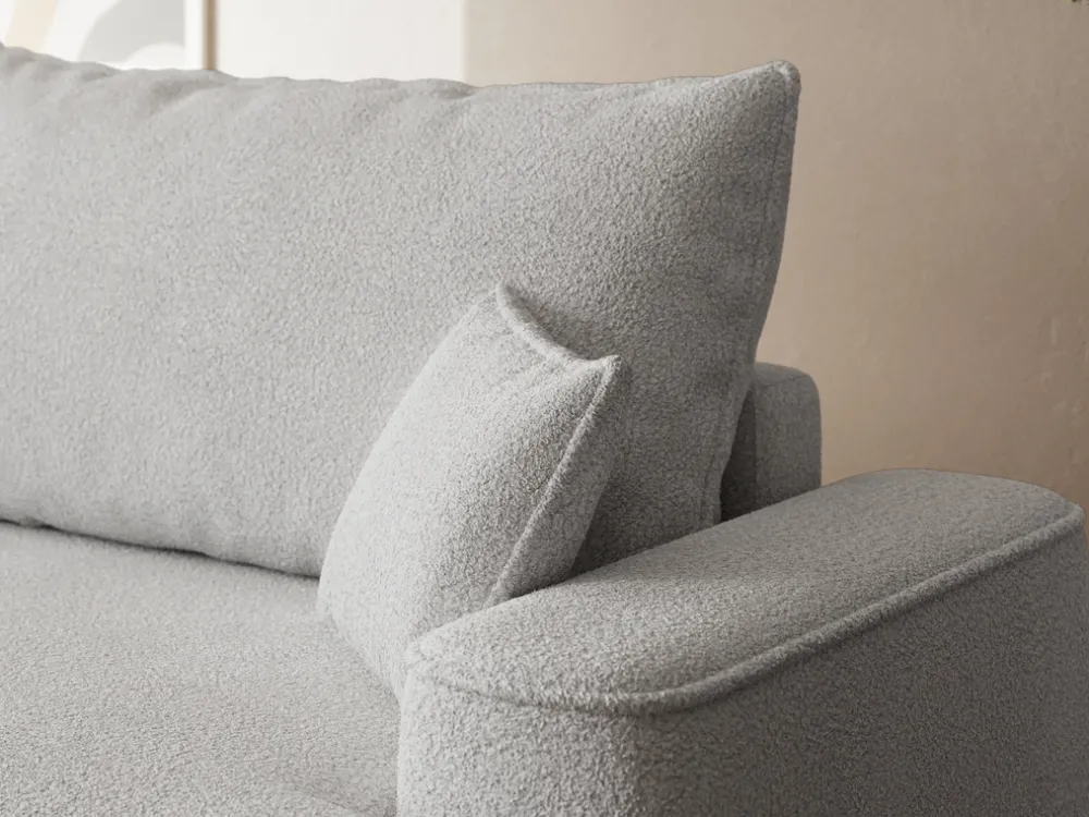 Meble Dla Dzieci|Narożniki>BROMARKT Szary narożnik do salonu z funkcją spania CARMELLO boucle