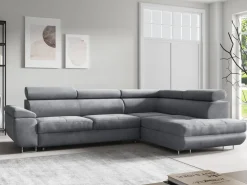 Narożniki>Meble Grand Szary narożnik do salonu z funkcją spania LISA