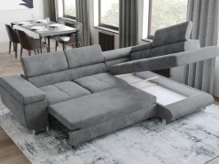 Narożniki>BROMARKT Szary narożnik do salonu z funkcją spania ANTON