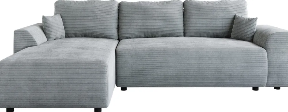 Meble Dla Dzieci|Narożniki>BROMARKT Szary narożnik rozkładany do salonu z funkcją spania ROMEO