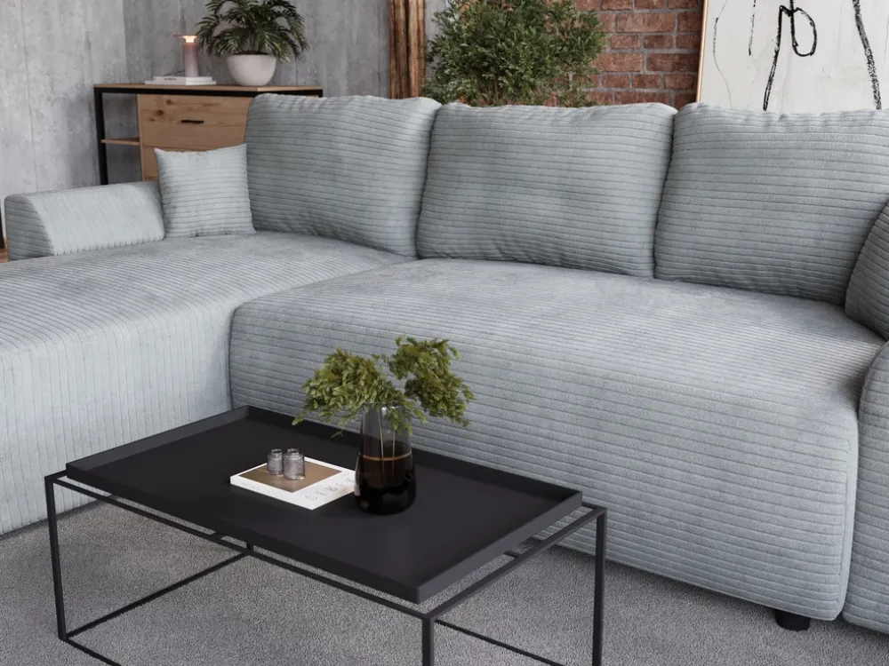 Meble Dla Dzieci|Narożniki>BROMARKT Szary narożnik rozkładany do salonu z funkcją spania ROMEO