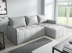 Meble Dla Dzieci|Narożniki>Meble Grand Szary narożnik rozkładany do salonu z funkcją spania GLORIA