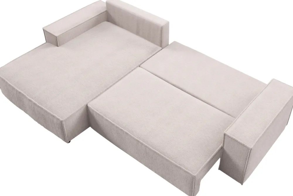 Meble Dla Dzieci|Meble Młodzieżowe>BROMARKT Szary narożnik z funkcją spania i pojemnikiem do salonu AMANDA