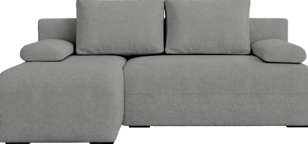 Meble Dla Dzieci|Narożniki>IZABELLA MEBLE Szary narożnik z funkcją spania do salonu boucle ERNEST