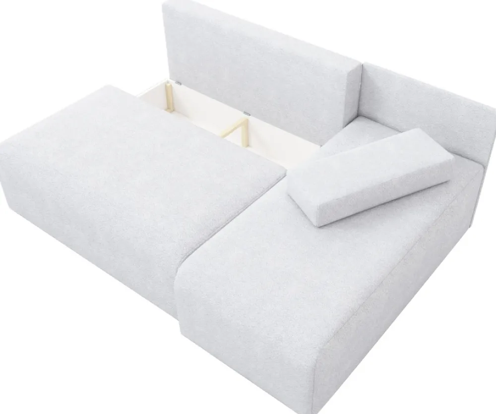 Meble Dla Dzieci|Narożniki>IZABELLA MEBLE Szary narożnik z funkcją spania do salonu boucle ERNEST