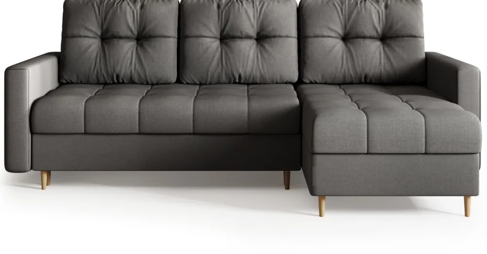 Meble Dla Dzieci|Meble Młodzieżowe>BROMARKT Szary narożnik z funkcją spania LIZBONA