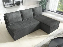 Meble Dla Dzieci|Narożniki></noscript>IZABELLA MEBLE Szary narożnik z funkcją spania i pojemnikiem na pościel HECTOR