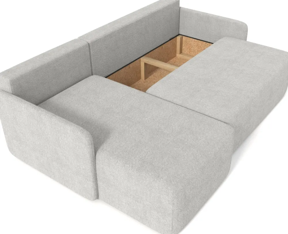 Meble Dla Dzieci|Narożniki>Meble Grand Szary narożnik z funkcją spania i pojemnikiem do salonu CLOUD