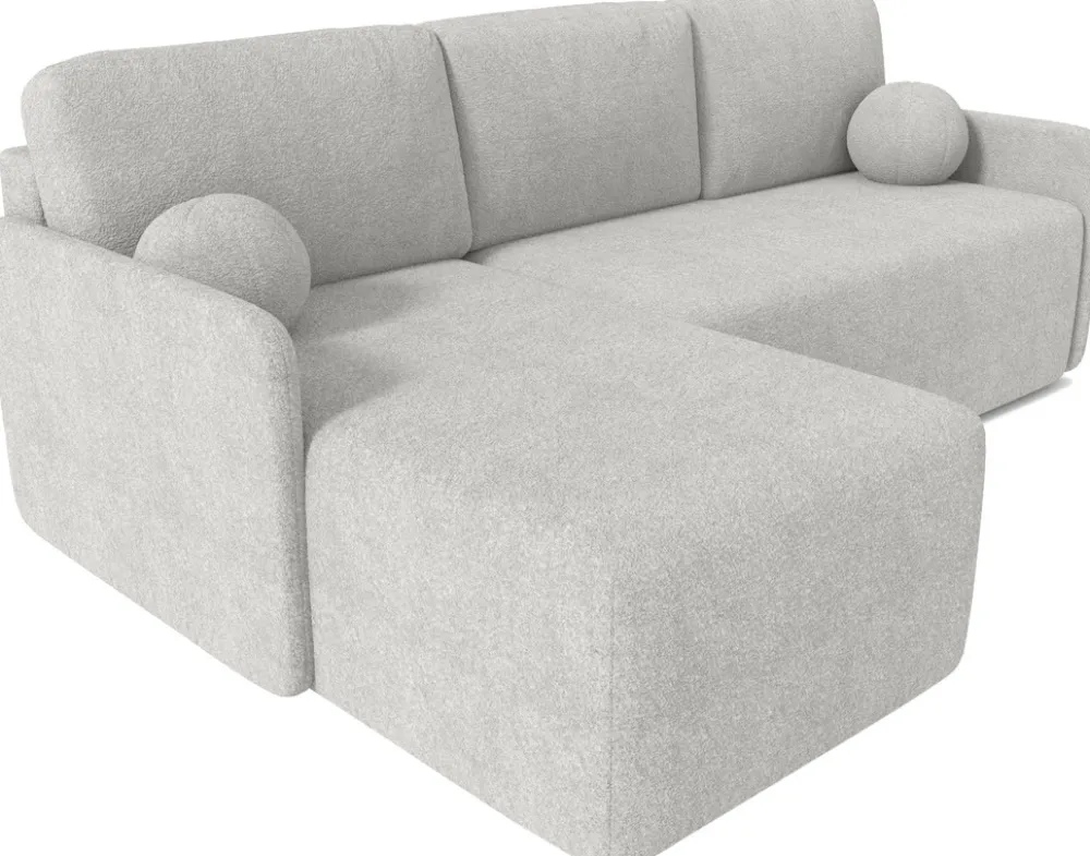 Meble Dla Dzieci|Narożniki>Meble Grand Szary narożnik z funkcją spania i pojemnikiem do salonu CLOUD