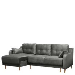 Narożniki>MEBAS Szary narożnik z funkcją spania DANILO pojemnik na pościel