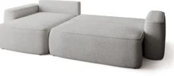 Meble Dla Dzieci|Narożniki>BROMARKT Szary narożnik z funkcją spania CARMELLO DUO boucle