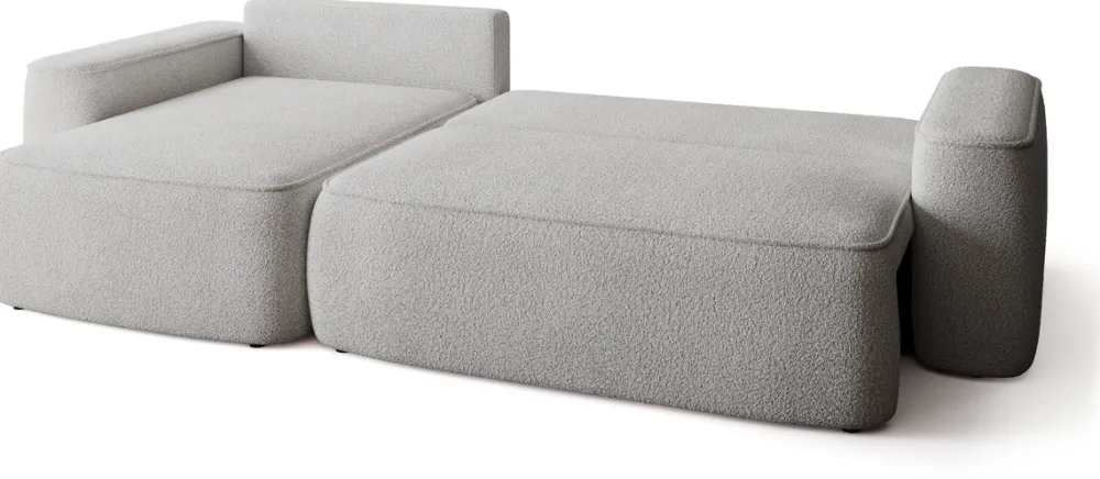 Meble Dla Dzieci|Narożniki>BROMARKT Szary narożnik z funkcją spania CARMELLO DUO boucle