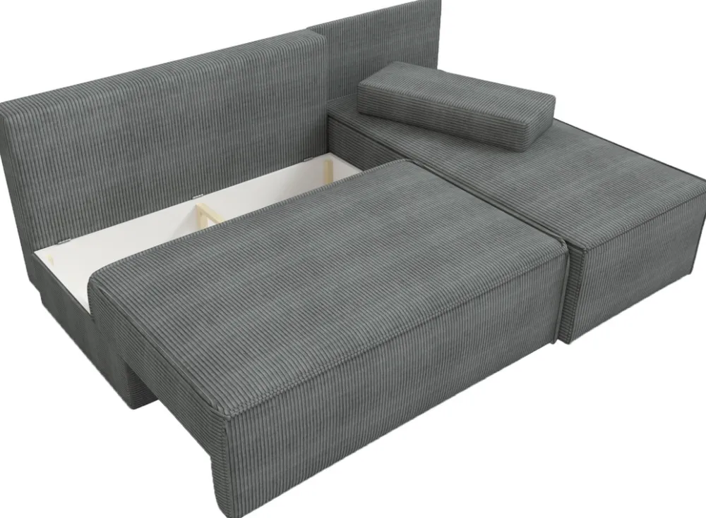 Meble Dla Dzieci|Narożniki>IZABELLA MEBLE Szary narożnik z funkcją spania i pojemnikiem na pościel HECTOR