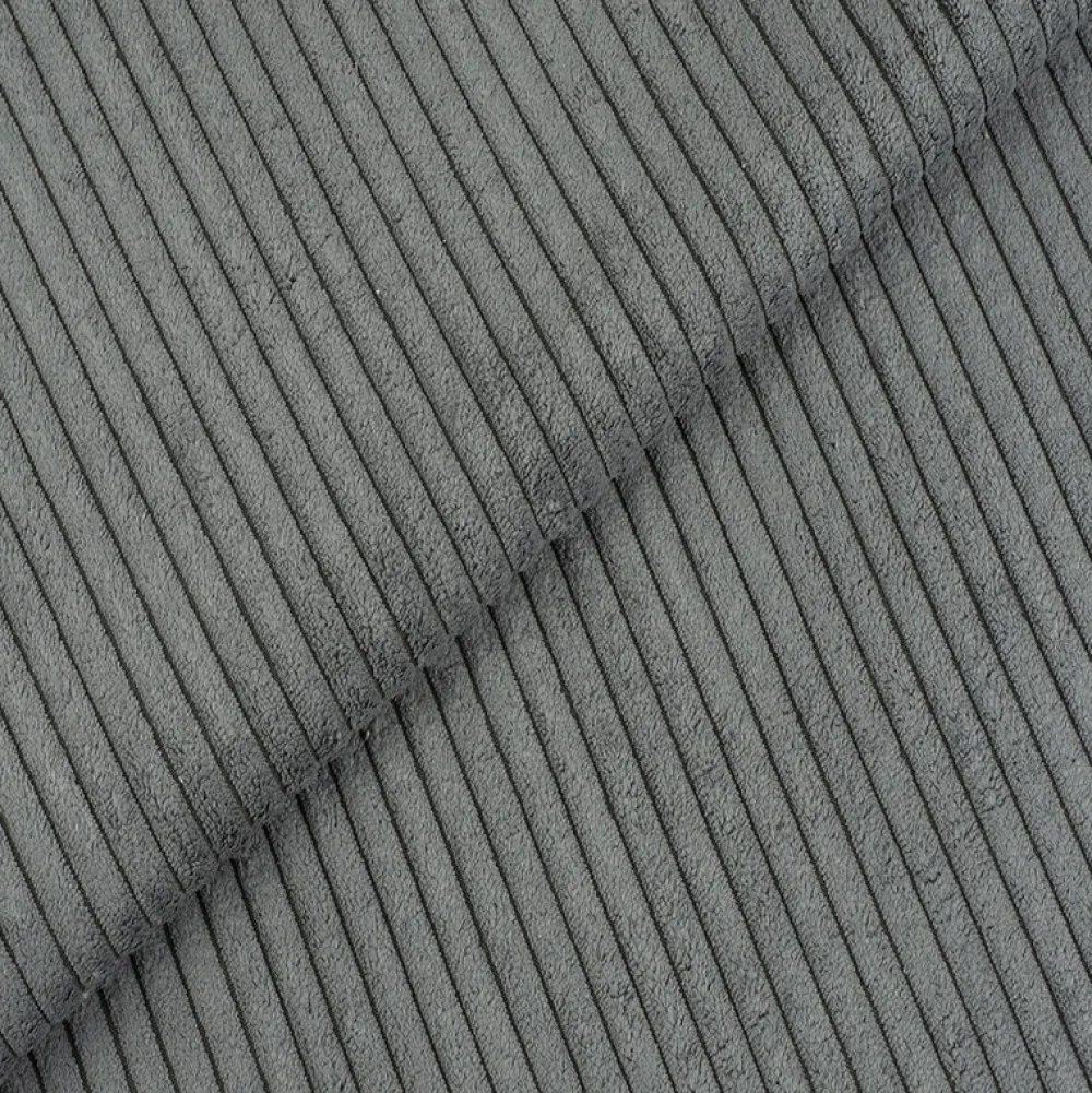 Narożniki>IZABELLA MEBLE Szary nowoczesny narożnik sztruksowy z funkcją spania DEXTER