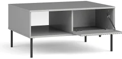 Zestawy Mebli Do Salonu|Ławy I Stoliki>MEBLOSIEK Szary nowoczesny stolik kawowy do salonu IRYS z szafką