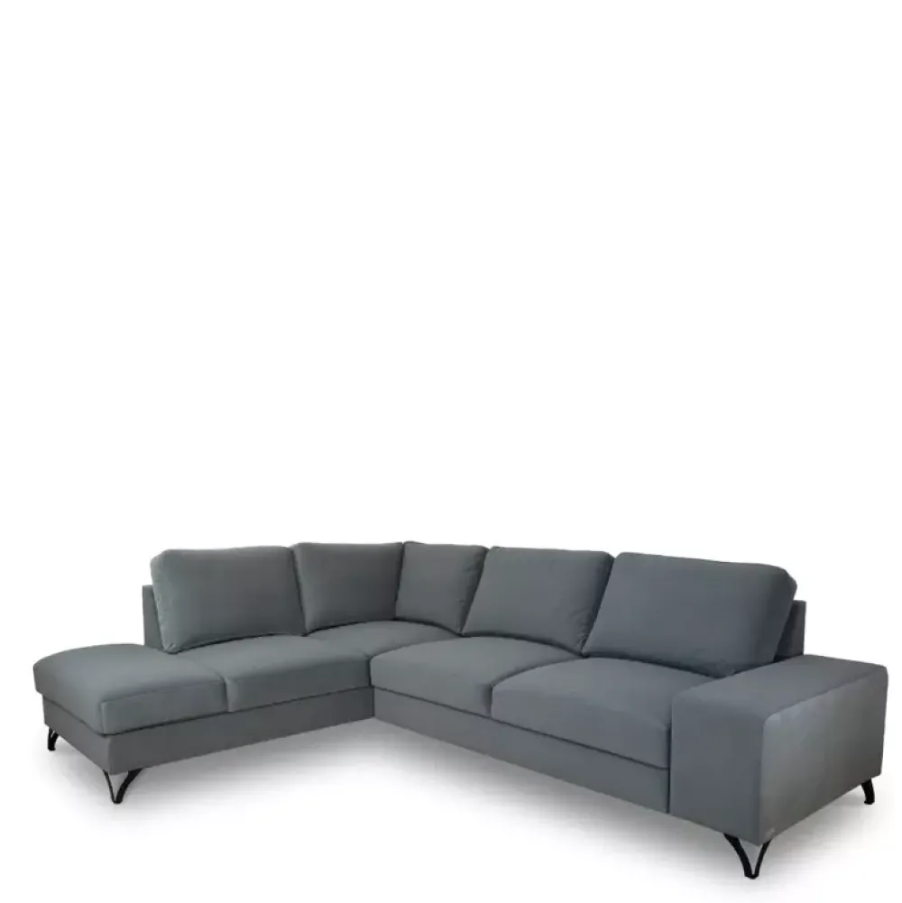 Narożniki>COMFORTEO Szary rozkładany narożnik do salonu z funkcją spania FLAVIO