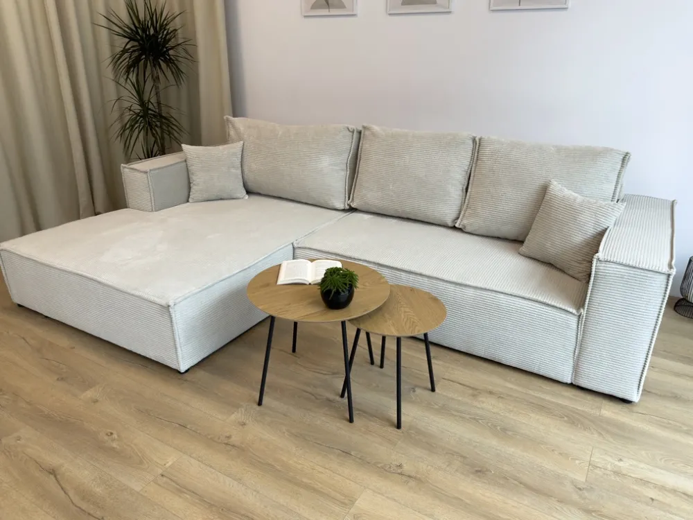 Meble Dla Dzieci|Meble Młodzieżowe>BROMARKT Szary rozkładany narożnik z pojemnikiem do salonu PABLO