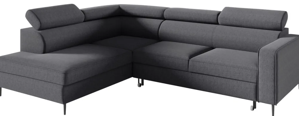 Narożniki>Meble Grand Szary rozkładany narożnik z funkcją spania do salonu VIRO