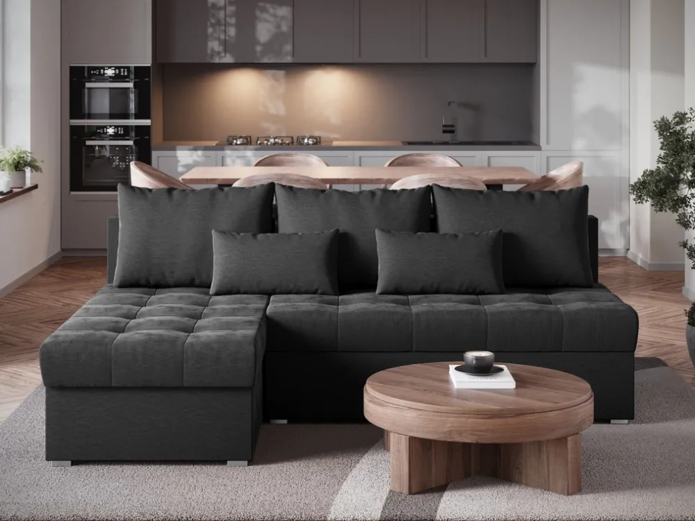 Meble Dla Dzieci|Meble Młodzieżowe>BROMARKT Szary rozkładany narożnik z funkcją spania do salonu HOT SLIM