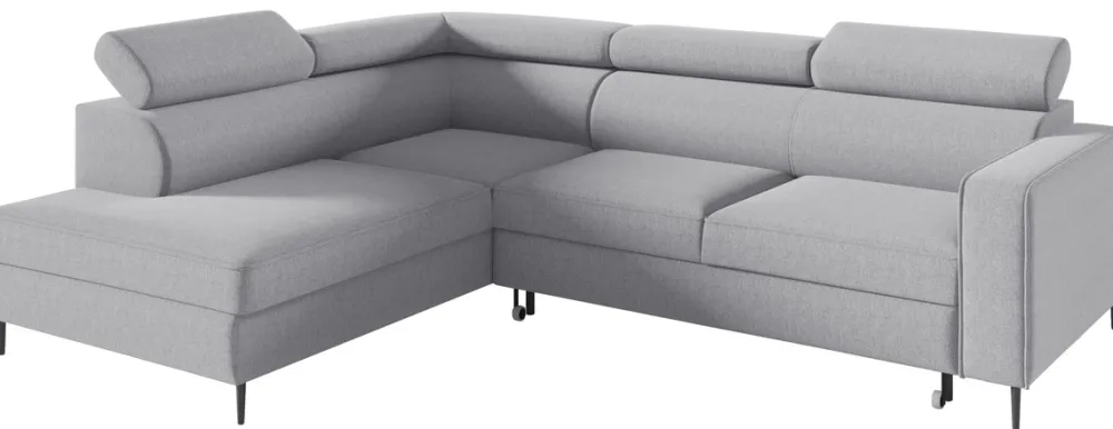 Narożniki>Meble Grand Szary rozkładany narożnik z funkcją spania do salonu VIRO