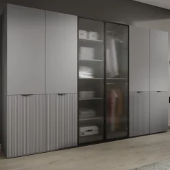Meble Dla Dzieci|Szafy Modułowe>PIASKI Szary zestaw szaf modułowych 3x101 cm do garderoby SIGMA