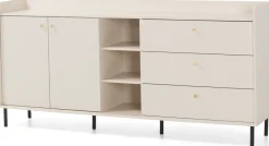 Zestawy Mebli Do Salonu|Komody>MEBLAR Szeroka komoda 193 cm z szufladami GAVIA beż piaskowy