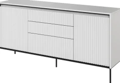 Komody|Zestawy Mebli Do Salonu>lenart. Szeroka komoda do salonu z szufladami i frezowanymi frontami TREND