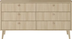 Zestawy Mebli Do Sypialni|Komody></noscript>LASKI Szeroka komoda do salonu 163 cm VELMO dąb barista