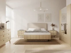 Zestawy Mebli Do Sypialni|Komody></noscript>LASKI Szeroka komoda do salonu 163 cm VELMO dąb barista