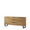 Zestawy Mebli Do Salonu|Komody>Helvetia Szeroka komoda LOFT SALLE dąb wotan