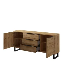 Zestawy Mebli Do Salonu|Komody>Helvetia Szeroka komoda LOFT SALLE dąb wotan