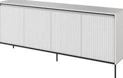 Zestawy Mebli Do Salonu|Komody>lenart. Szeroka komoda nowoczesna do salonu z frezowanymi frontami TREND