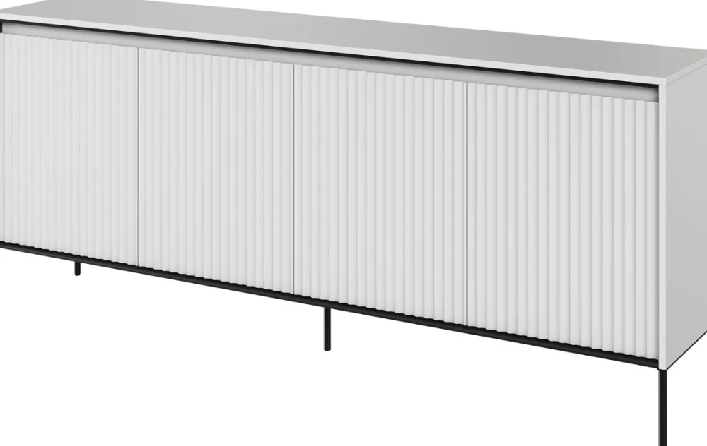 Zestawy Mebli Do Salonu|Komody>lenart. Szeroka komoda nowoczesna do salonu z frezowanymi frontami TREND