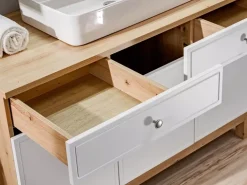 Meble Łazienkowe|Szafki Łazienkowe></noscript>COMAD Szeroka szafka łazienkowa 120 cm pod umywalkę SAGA