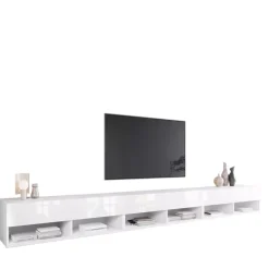 Szafki Rtv>BRATEX Szeroka szafka RTV do salonu 300 cm AROMA biały