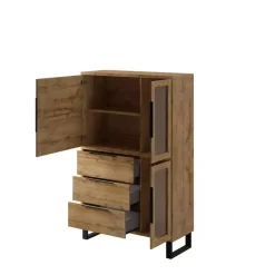 Zestawy Mebli Do Salonu|Witryny>Helvetia Szeroka witryna LOFT SALLE dąb wotan