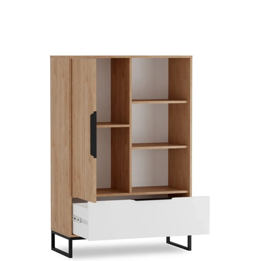 Regały Loftowe|Regały Na Książki>GiB Meble Szeroki regał z półkami do pokoju LORRO