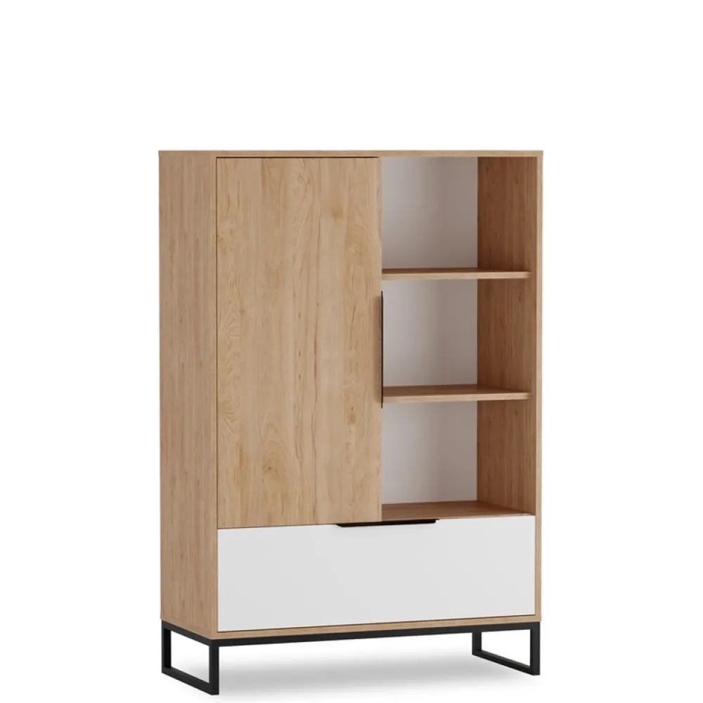 Regały Loftowe|Regały Na Książki>GiB Meble Szeroki regał z półkami do pokoju LORRO