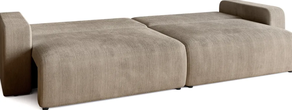 Meble Dla Dzieci|Meble Młodzieżowe>BROMARKT Sztruksowa beżowa sofa z funkcją spania do salonu PUMI