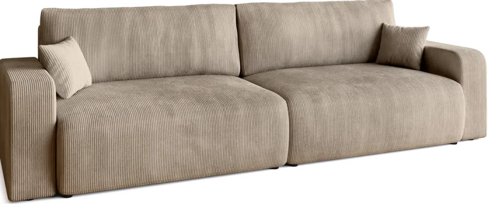 Meble Dla Dzieci|Meble Młodzieżowe>BROMARKT Sztruksowa beżowa sofa z funkcją spania do salonu PUMI