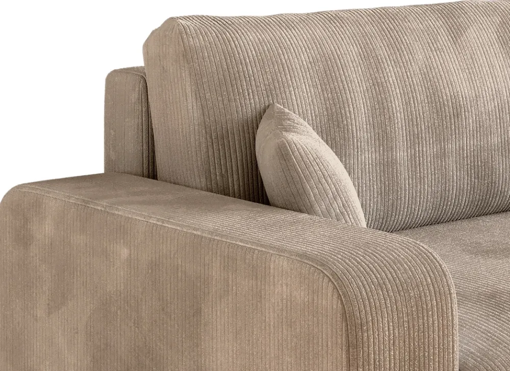 Meble Dla Dzieci|Meble Młodzieżowe>BROMARKT Sztruksowa beżowa sofa z funkcją spania do salonu PUMI