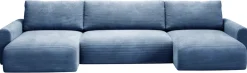 Narożniki>BROMARKT Sztruksowa kanapa narożna do salonu z funkcją spania w kształcie U PATI