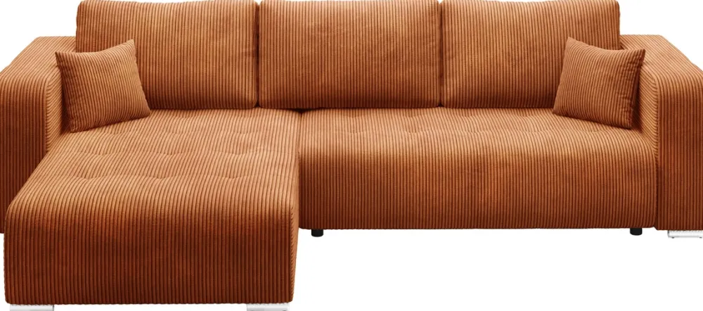 Meble Dla Dzieci|Meble Młodzieżowe>BROMARKT Sztruksowa kanapa narożna z funkcją spania do salonu rozkładana CELEST