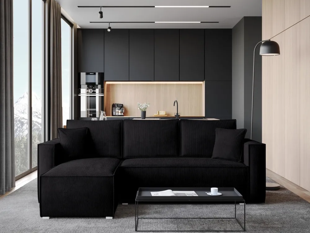 Meble Dla Dzieci|Meble Młodzieżowe>BROMARKT Sztruksowa rogówka z funkcją spania TOP