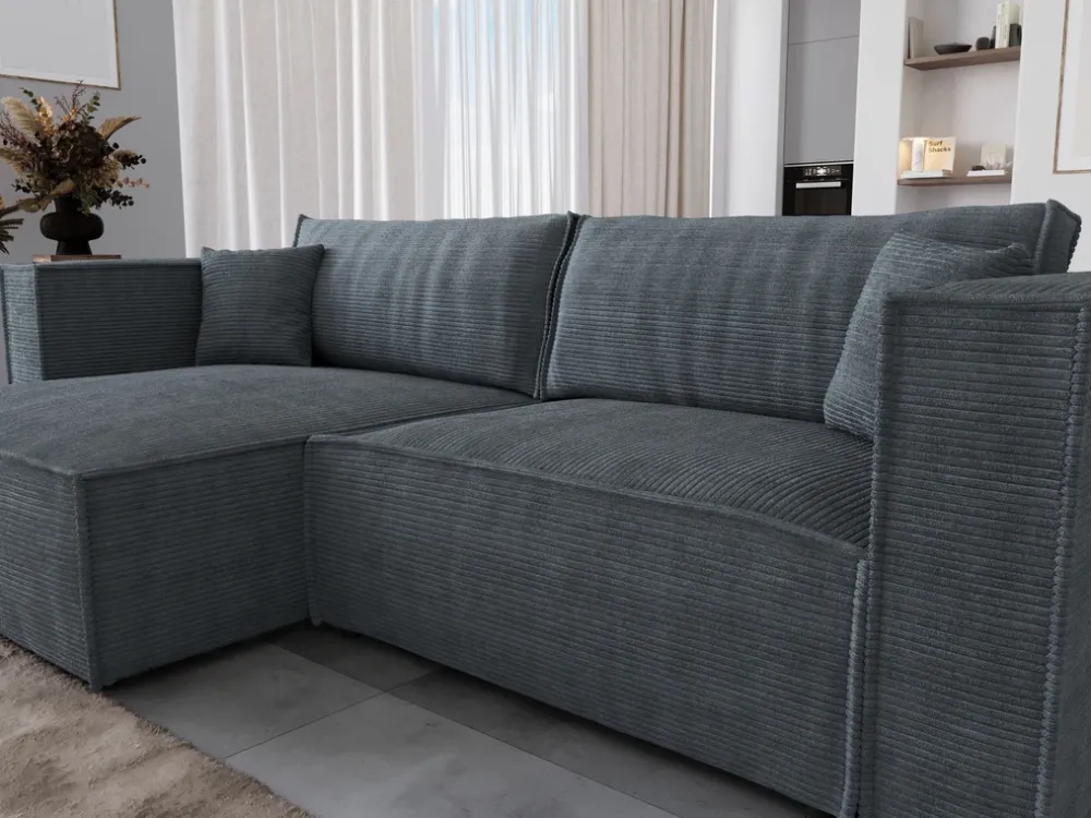 Meble Dla Dzieci|Narożniki>BROMARKT Sztruksowa rogówka z funkcją spania do salonu MIZARU